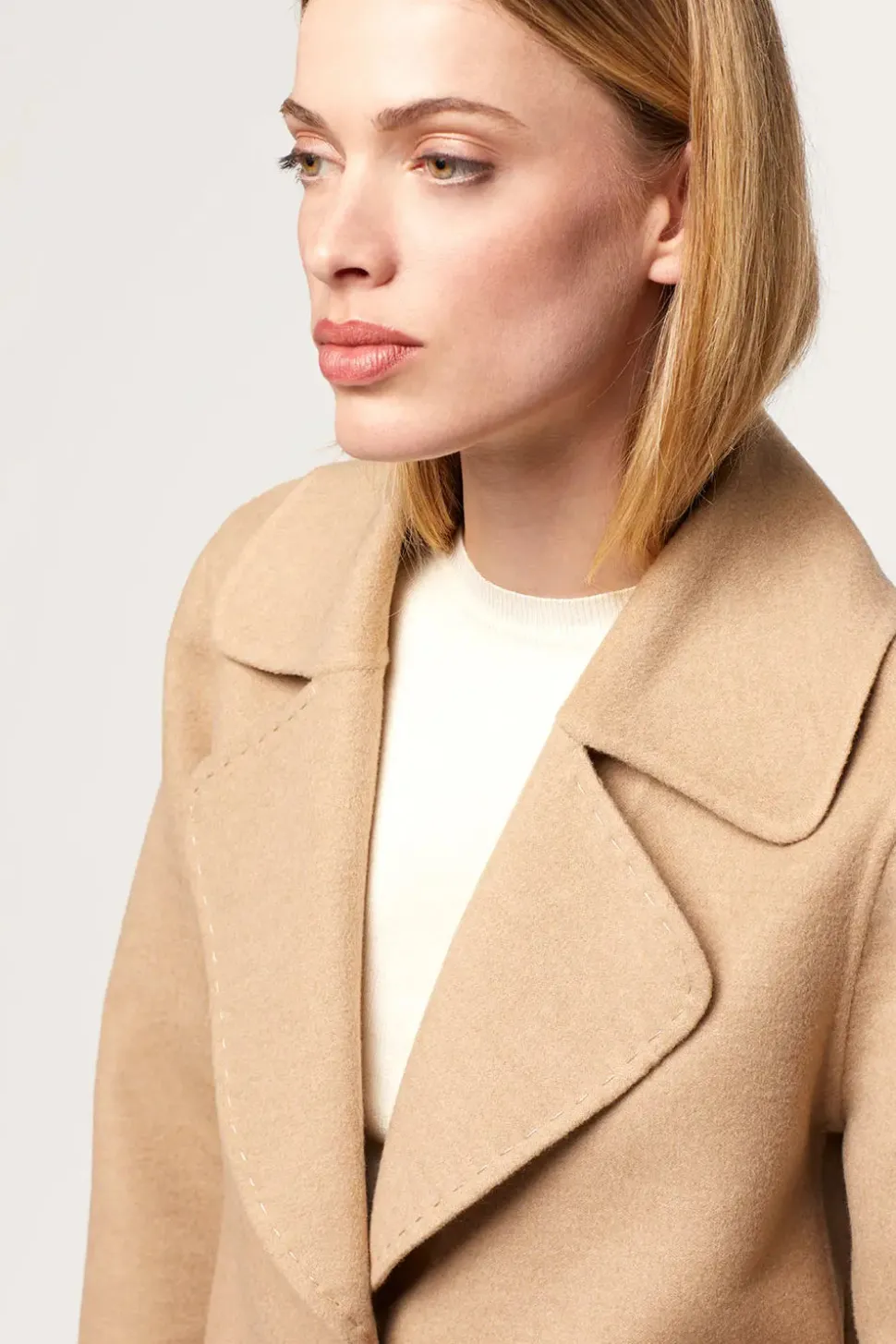 Beige cashmere coat