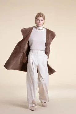 Beige shearling coat womens