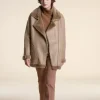 Beige shearling jacket