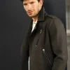 Biker leather jacket men