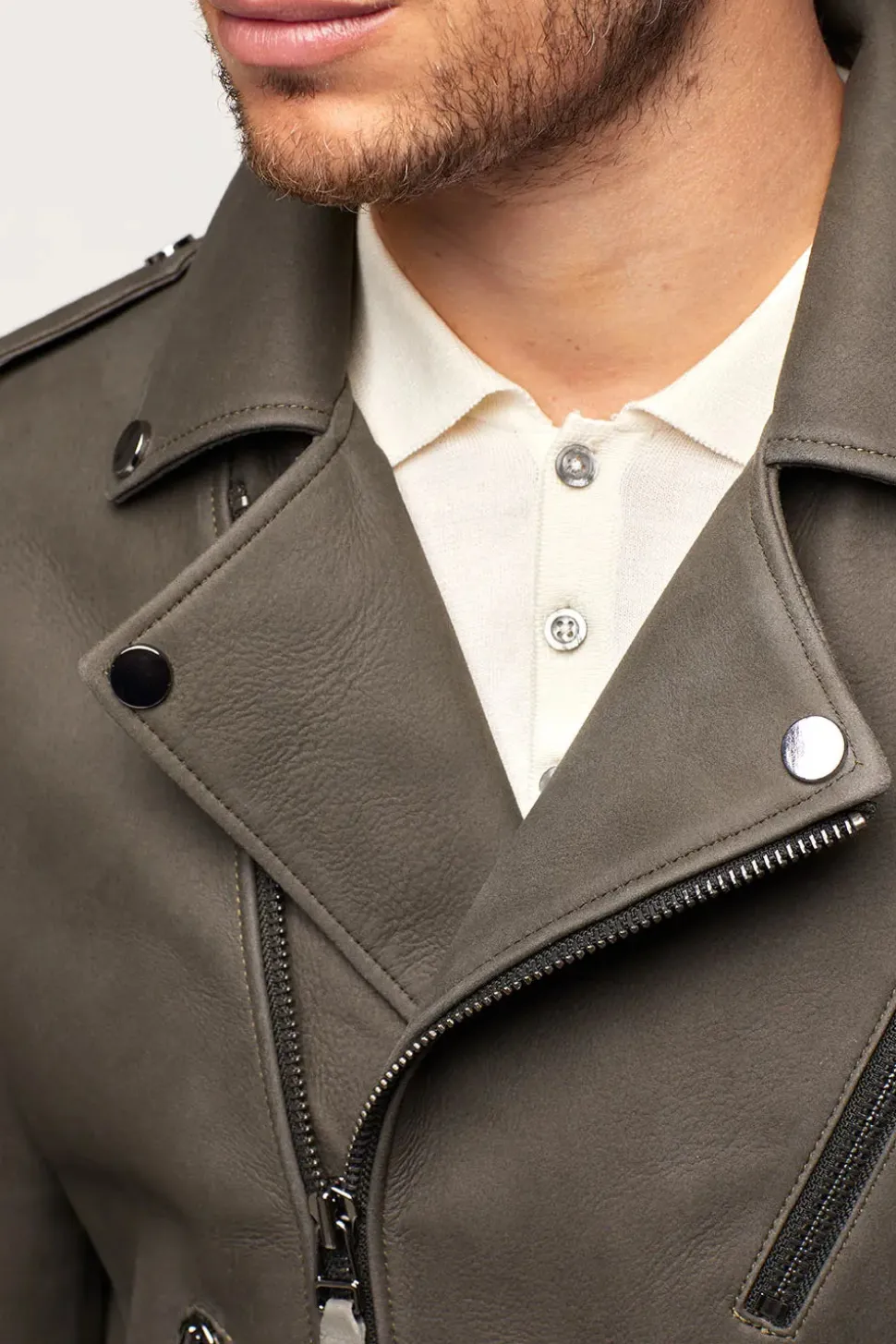 Biker leather jacket men