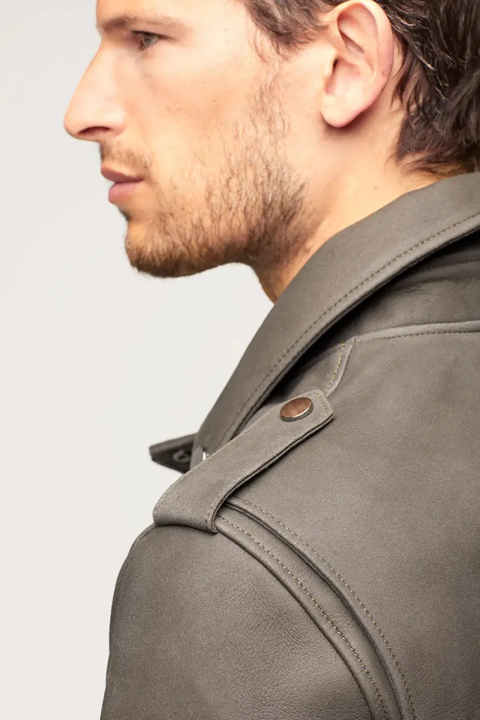 Biker leather jacket men