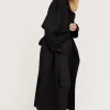 Black cashmere coat