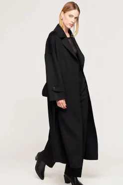 Black cashmere coat