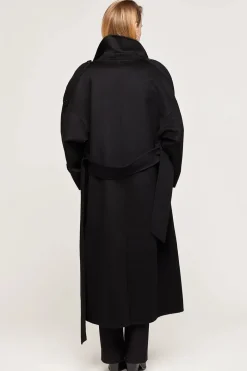 Black cashmere coat