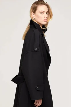 Black cashmere coat