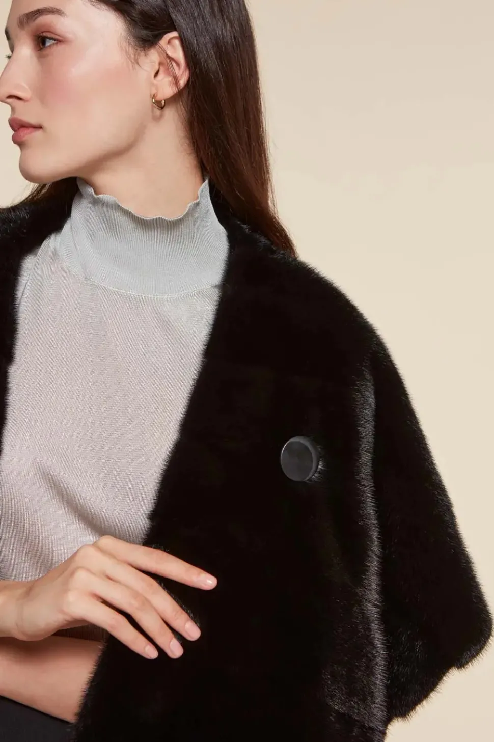 Black mink stole