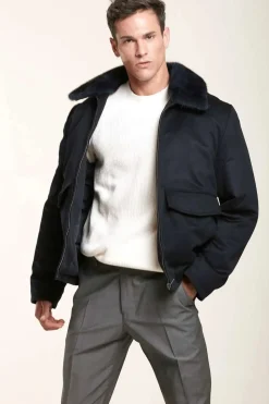 Blue cashmere jacket