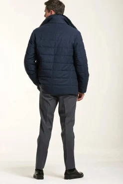 Blue jacket with fur
