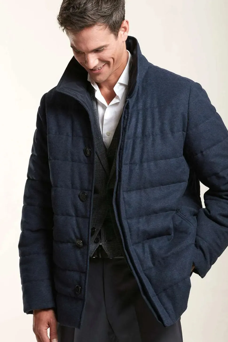Blue jacket with fur