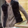 Blue mink vest men