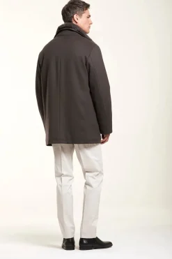 Brown coat with mink