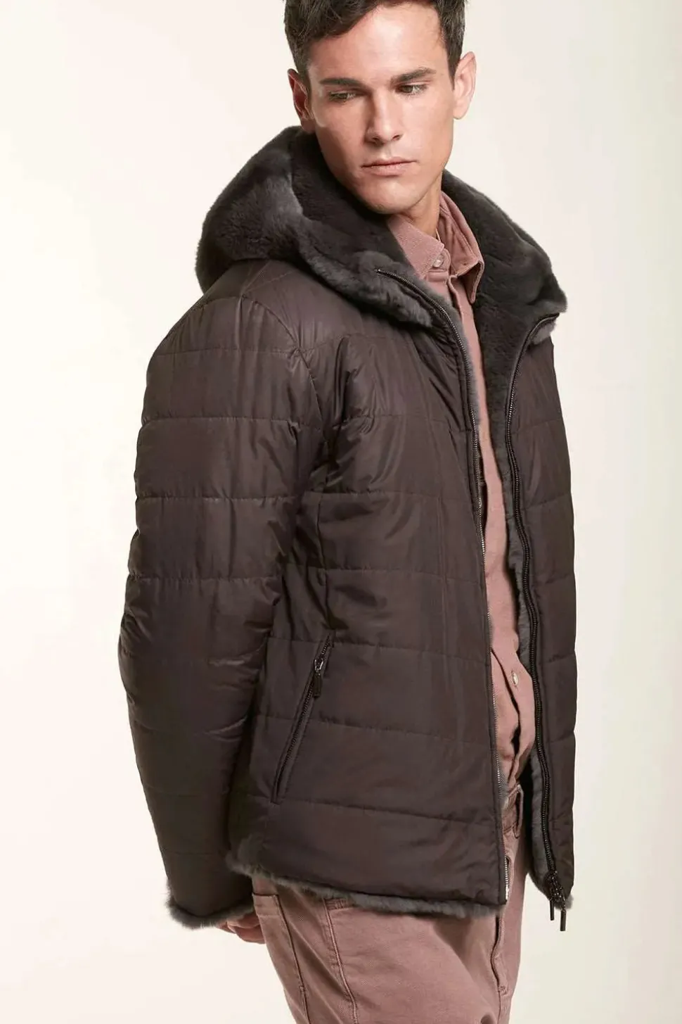 Brown fur jacket