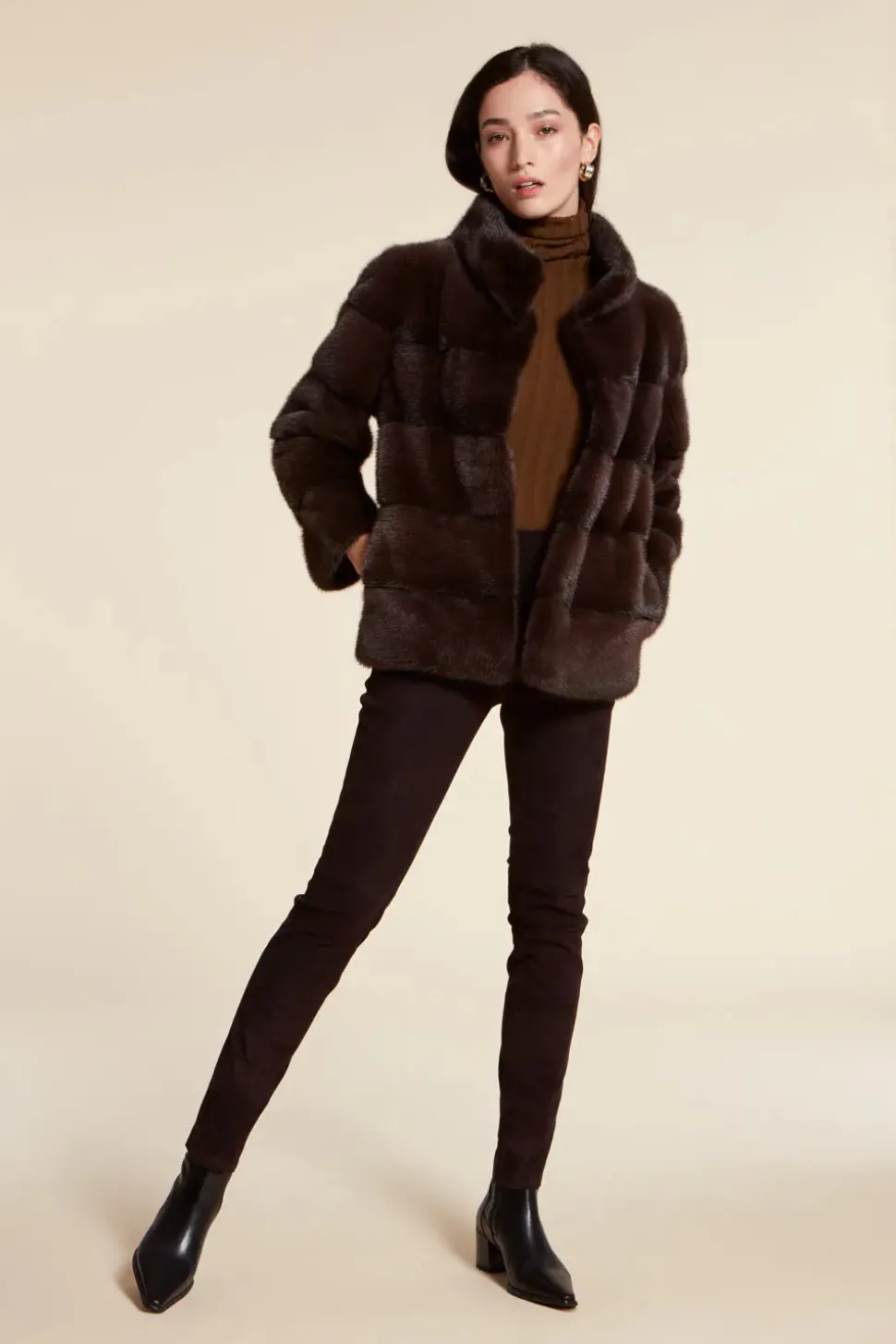 Brown mink jacket