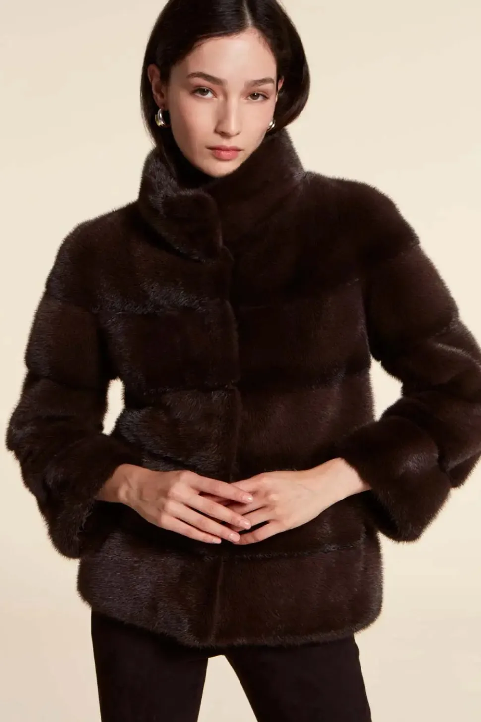 Brown mink jacket