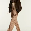 Brown mink jacket womens