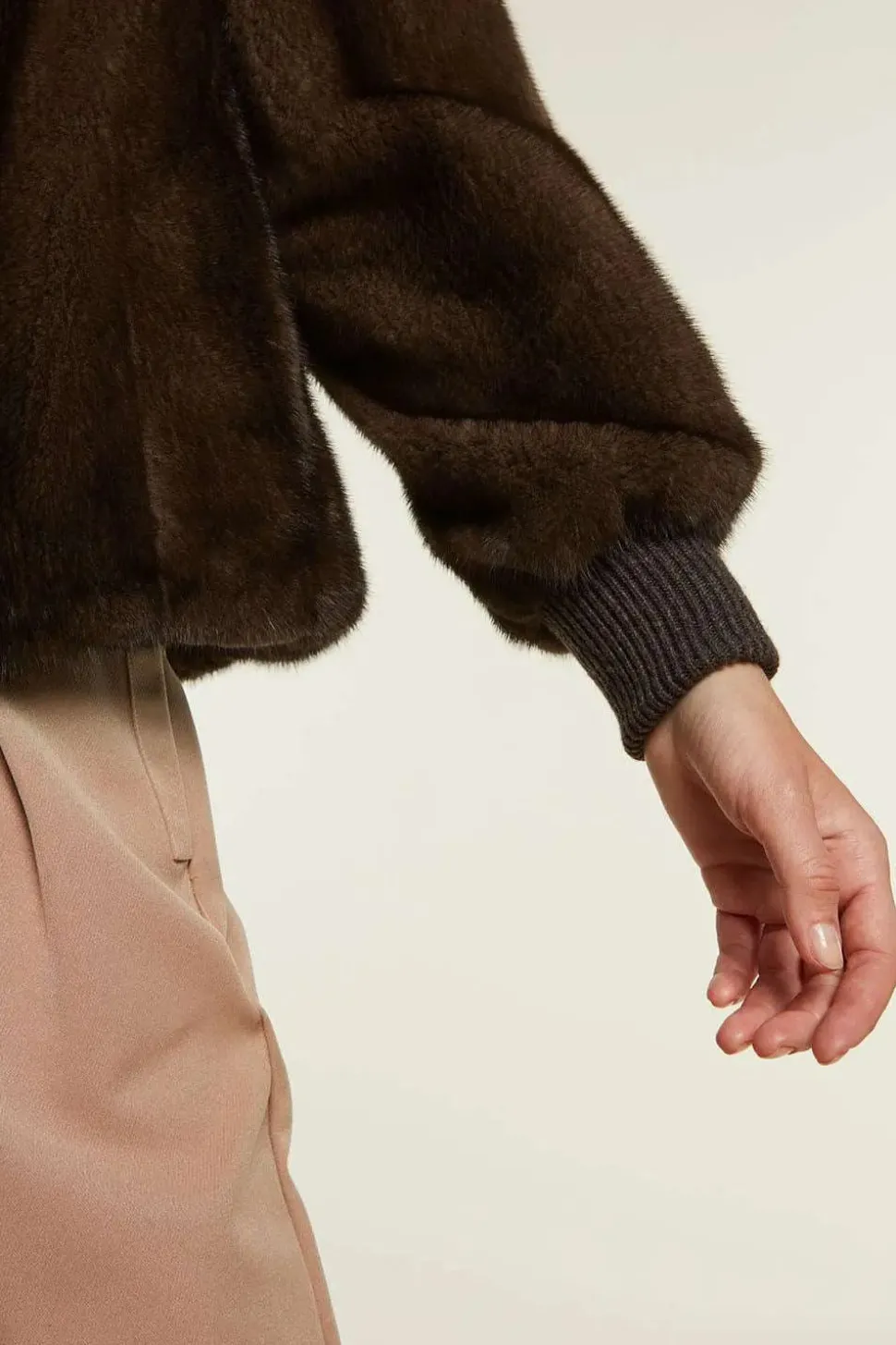 Brown mink jacket womens