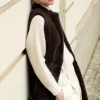 Brown mink vest