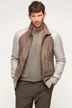 Brown suede jacket men