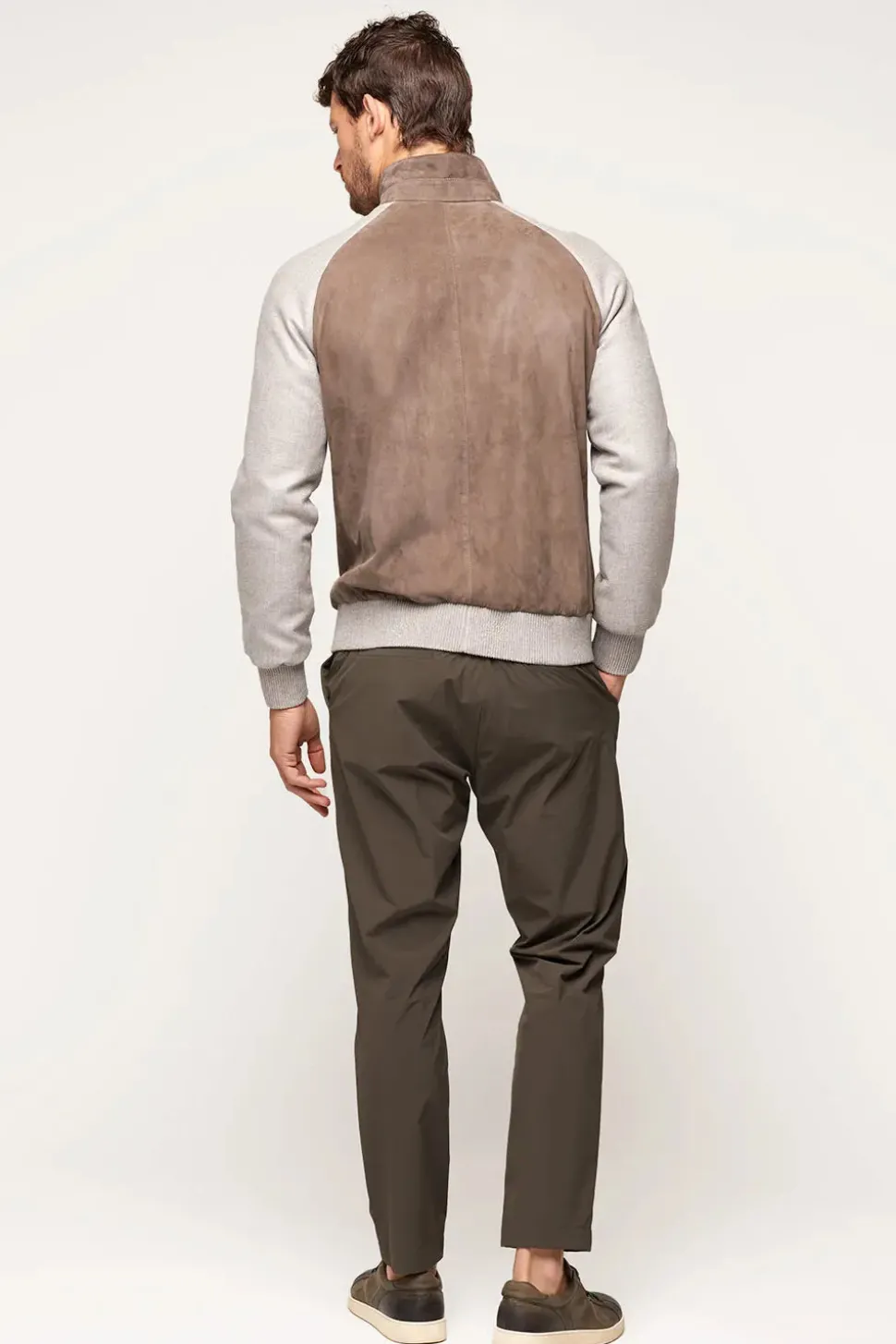 Brown suede jacket men