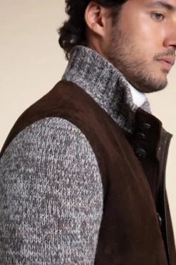 Brown suede jacket mens