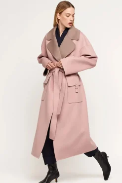 Cashmere coat double faced