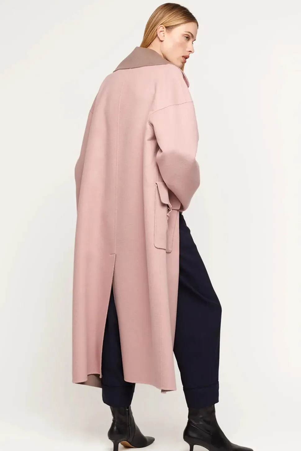 Cashmere coat double faced