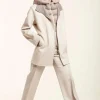 Coat with fur hood