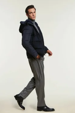 Down jacket with fur hood mens