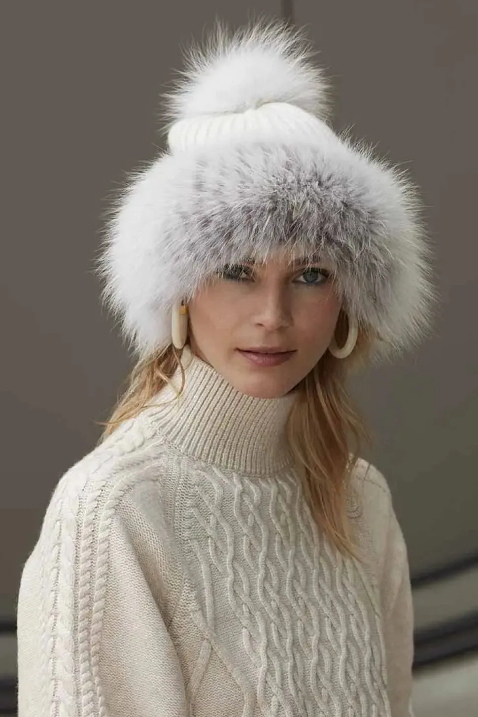 Fox and wool hat