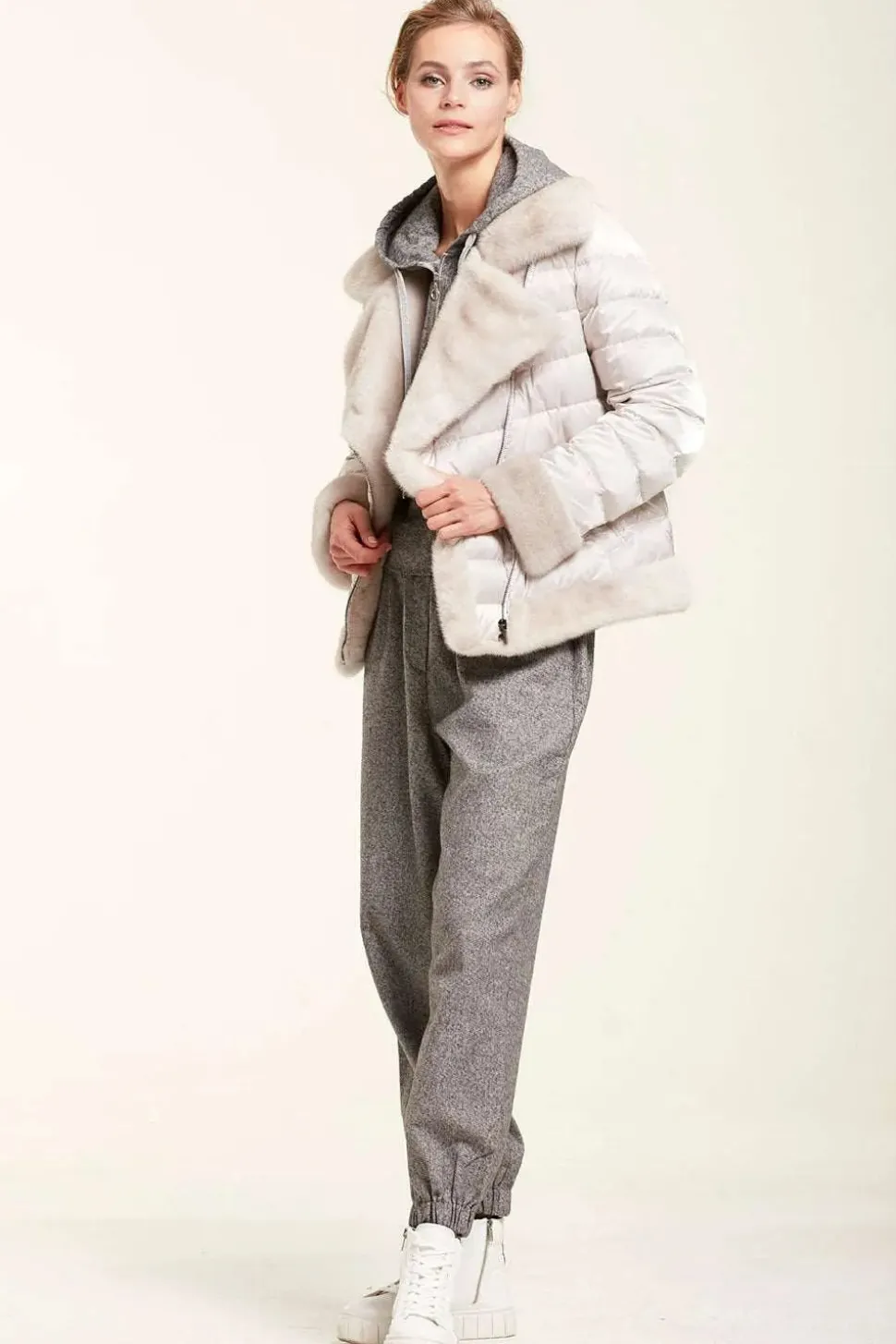 Fur down jacket