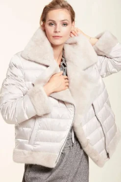Fur down jacket