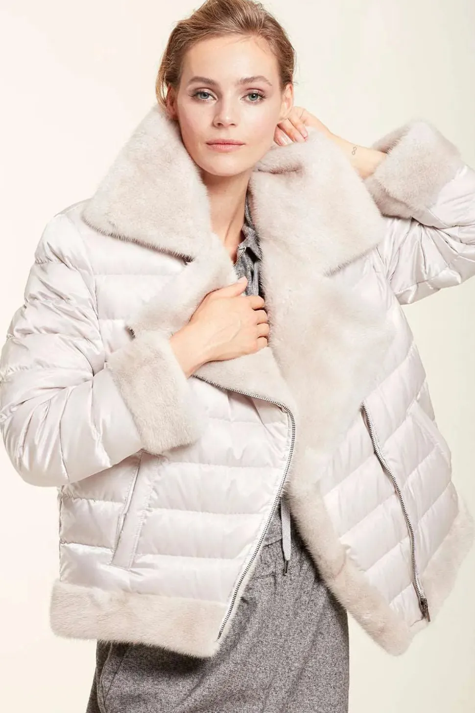 Fur down jacket