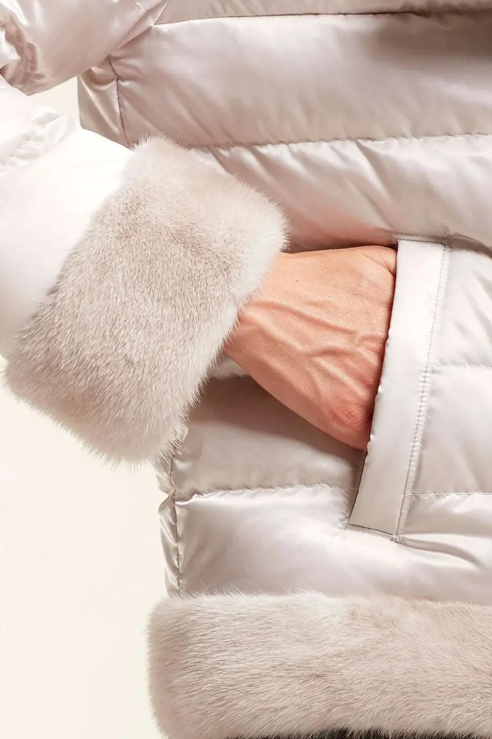 Fur down jacket
