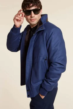 Fur lined bomber jacket mens