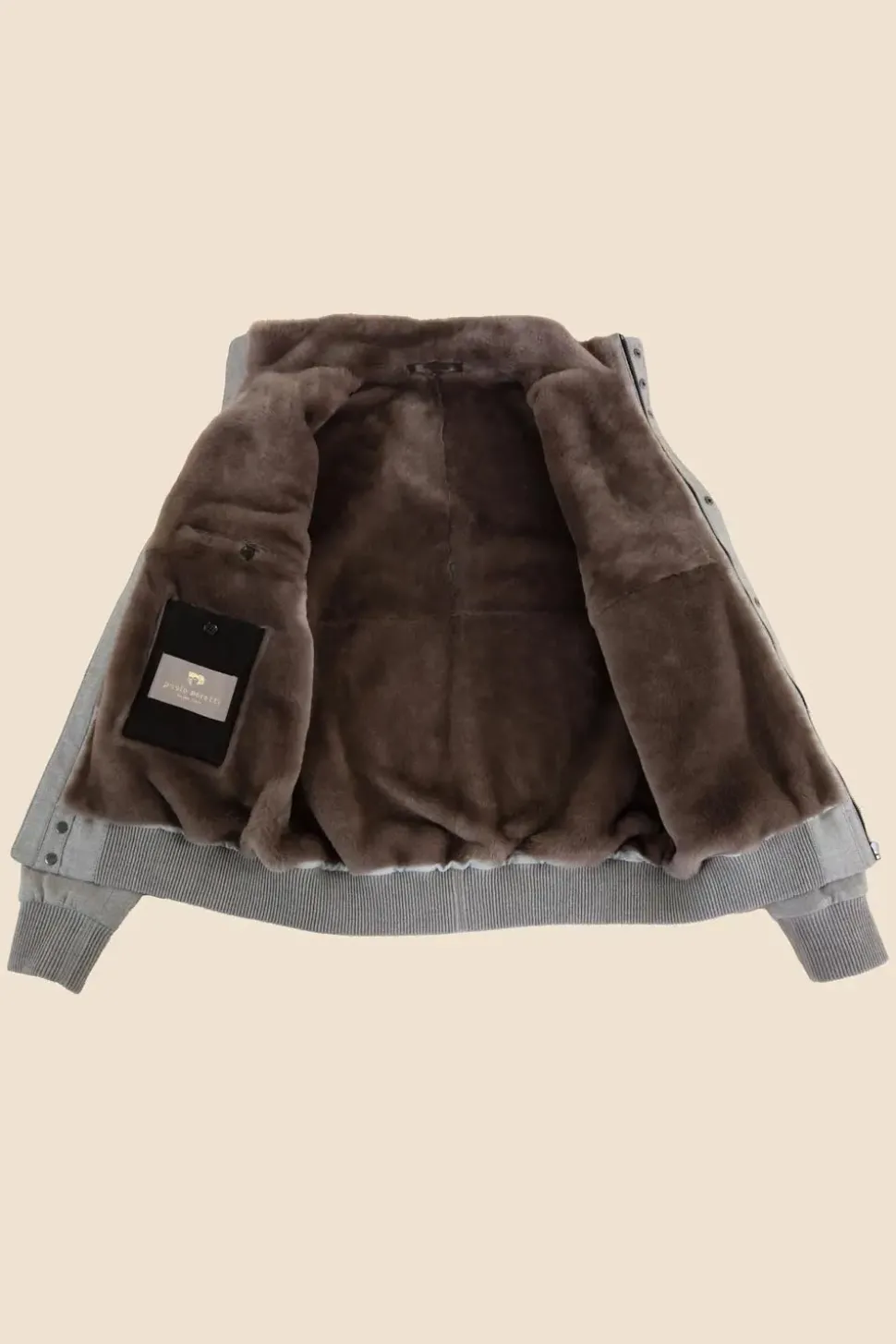 Fur lined bomber jacket mens