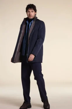 Fur lined coat mens