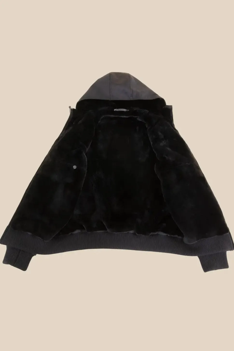 Fur lined hooded jacket