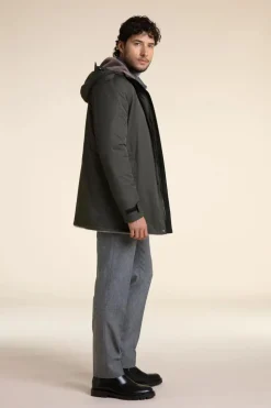 Fur lined parka mens