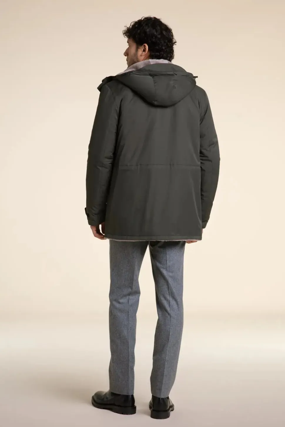 Fur lined parka mens