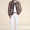 Genuine mens fur jacket