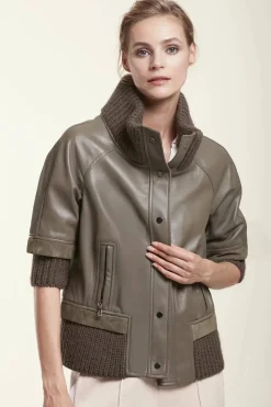 Green leather jacket