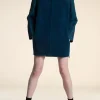 Green shearling coat womens