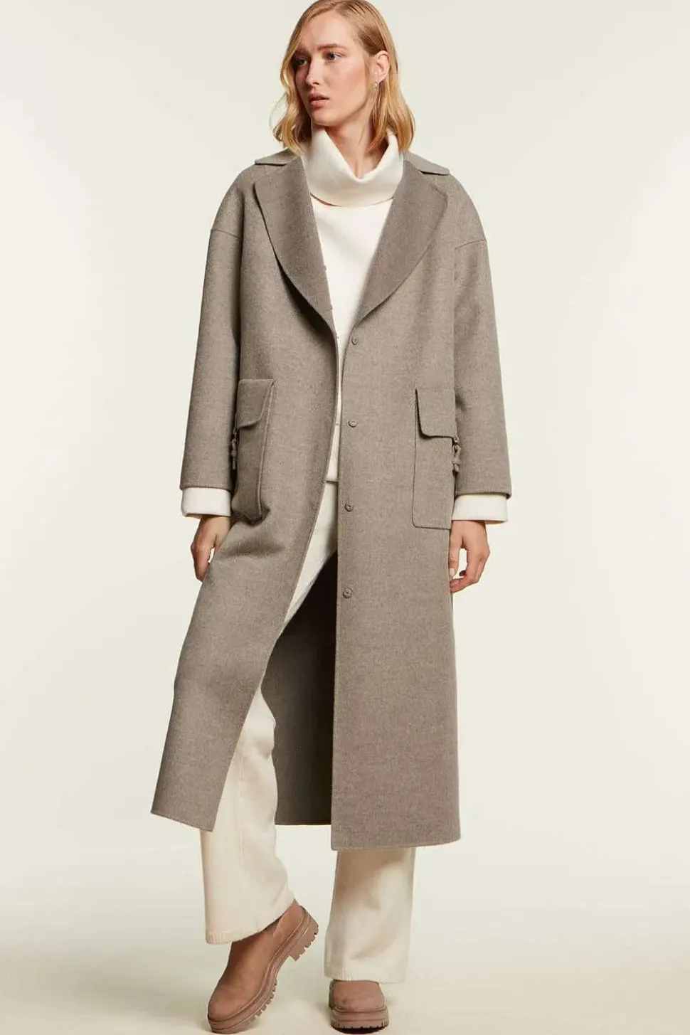 Grey cashmere coat