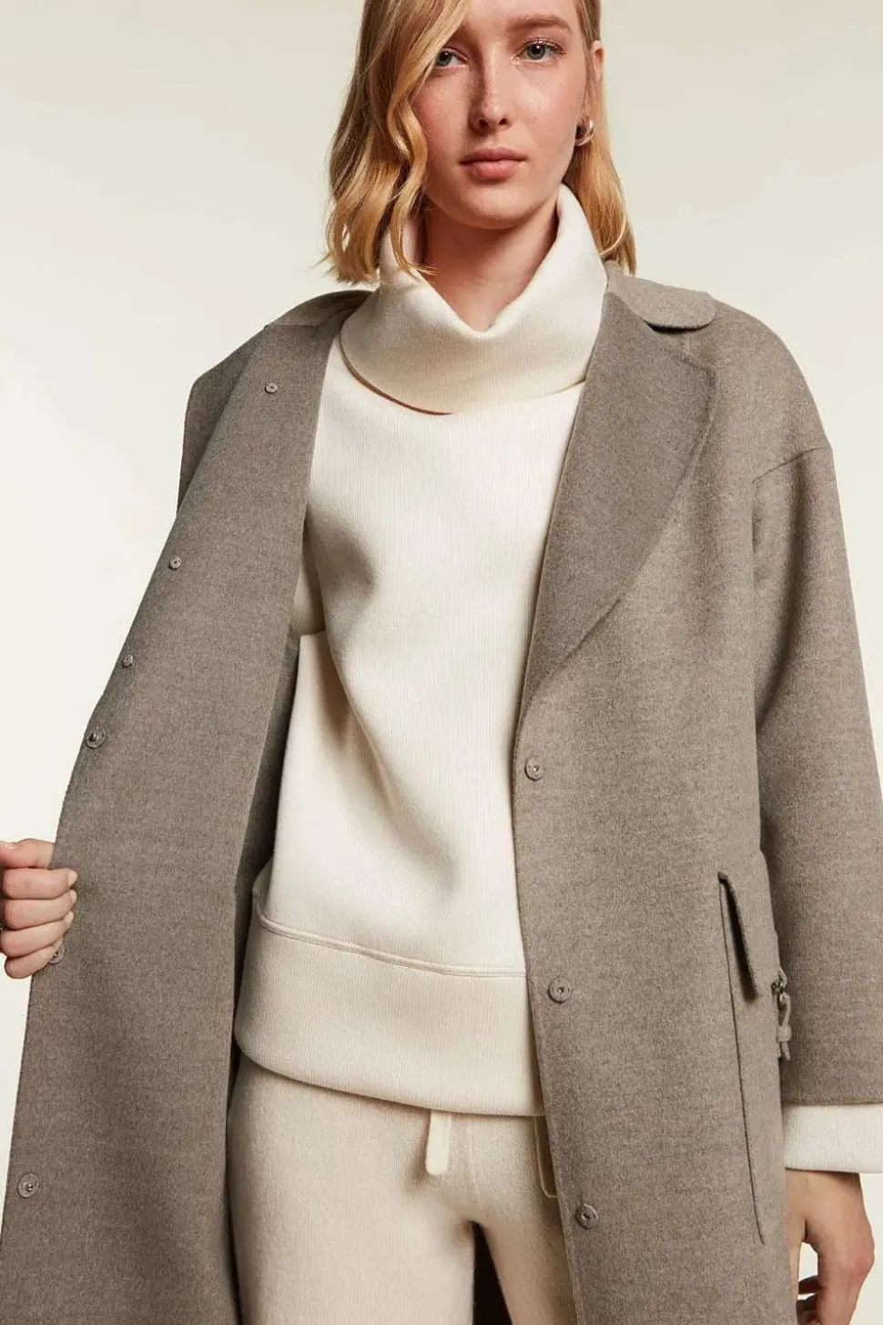 Grey cashmere coat