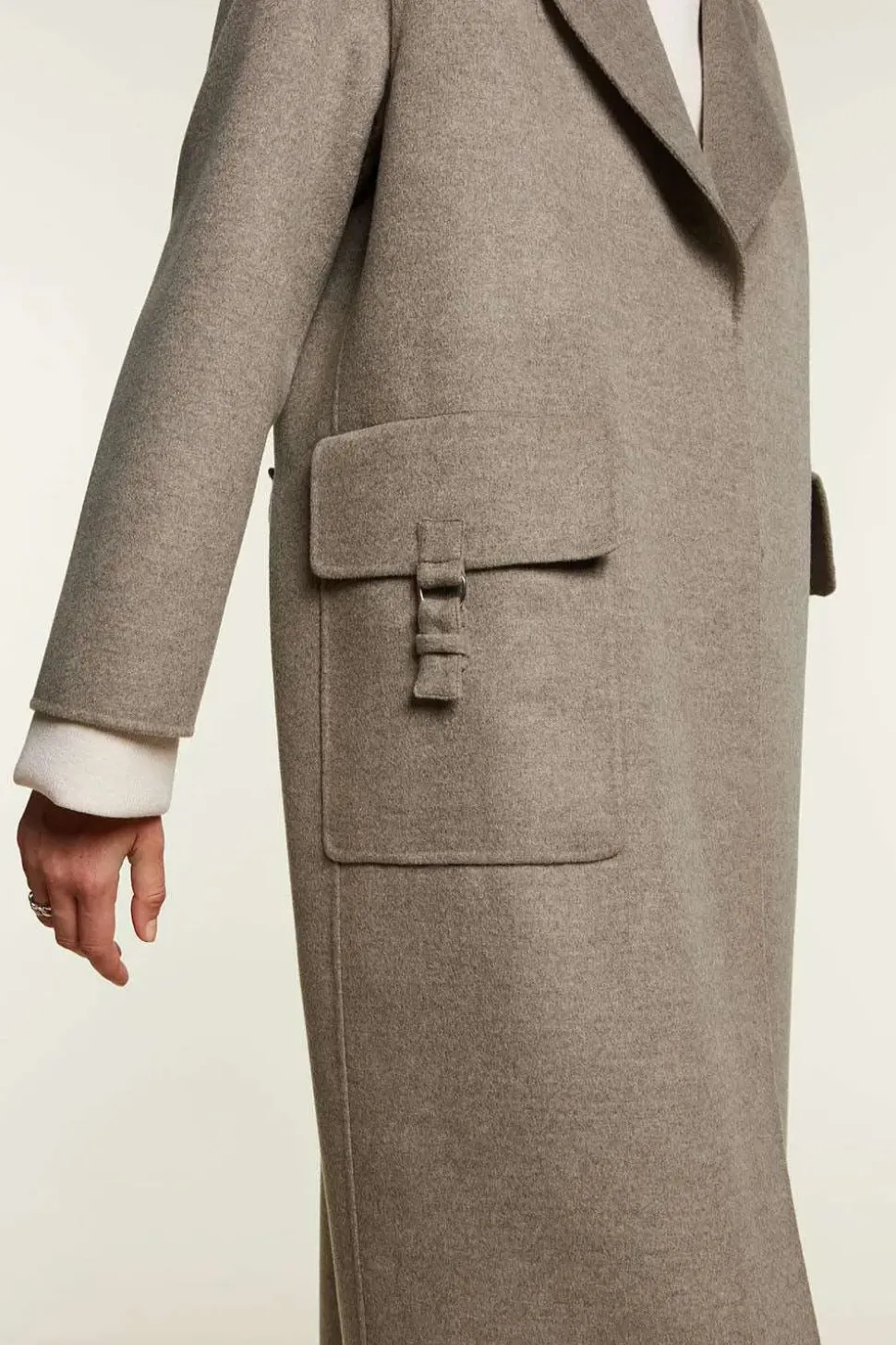 Grey cashmere coat