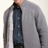 Grey knitted bomber jacket