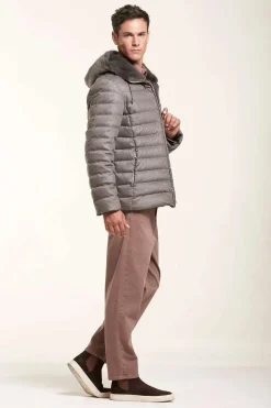Hooded cashmere jacket
