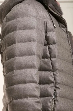 Hooded cashmere jacket