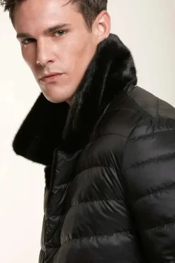 Jacket with fur collar